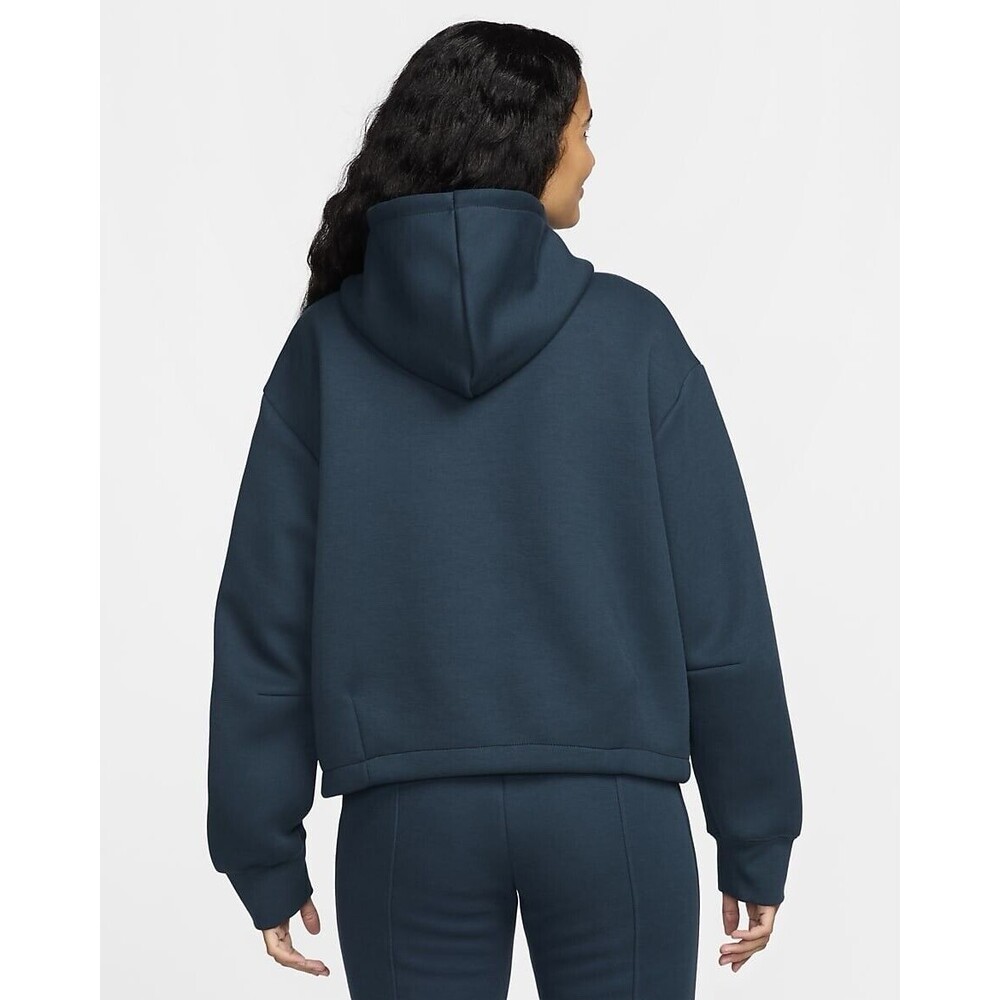 NEW Nike Womens Size Small Armory Navy Active Tech Fleece Hooded Sweatshirt $130 - Picture 2 of 9